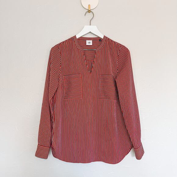 CAbi 5335 Franklin Red Striped Popover Blouse Small - Picture 5 of 5